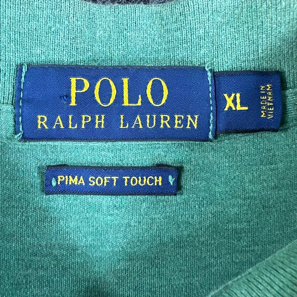 Polo Ralph Lauren Polo Shirt Mens XL Extra Large Green Pima Soft Touch Cotton
